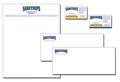 Example of Stationery for Sakstrups Towing